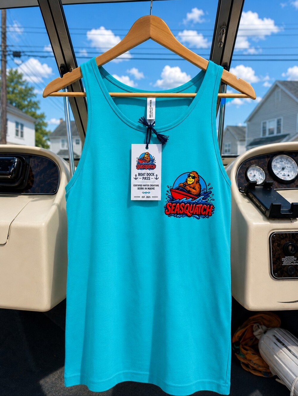 Seasquatch Teal Tank Top -Unisex